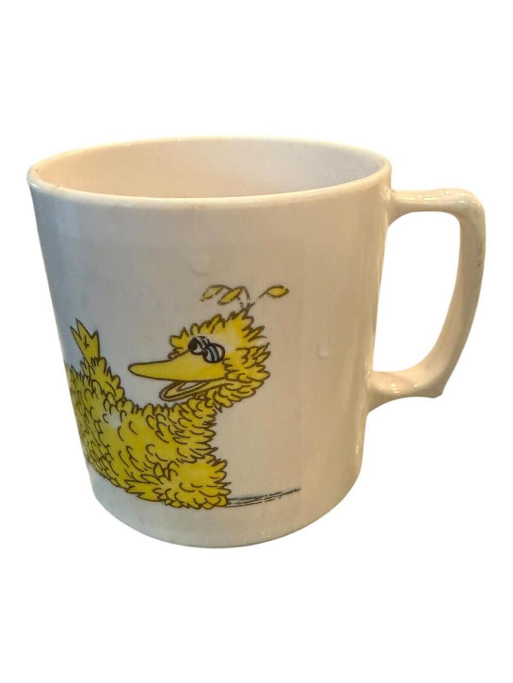 VTG 1977 Muppets Big Bird Sesame Street Children's Coffee Tea Cup Mug Plastic